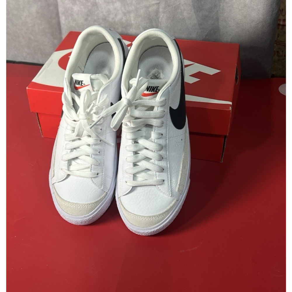 Nike Kids White Black Low-Top Sneakers